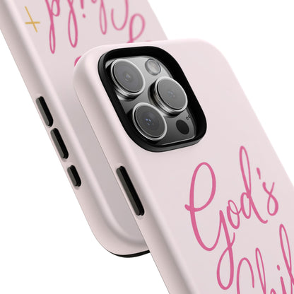 Gods Child Phone Case Christian Pink Aesthetic Tough iPhone Case