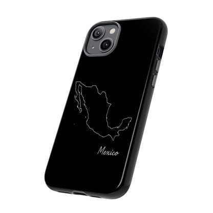 Mexico Outline Phone Case – Minimal Country Map Tough Case (iPhone, Samsung, Pixel)