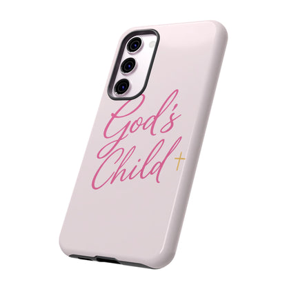 Gods Child Phone Case Christian Pink Aesthetic Tough iPhone Case