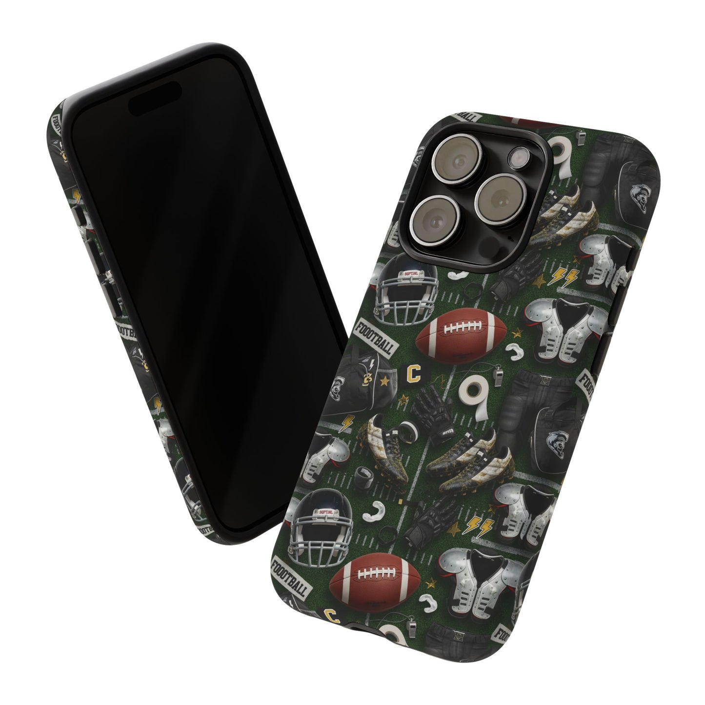 Football Pattern Phone Case – Sports Fan Tough Protective Game Day Case