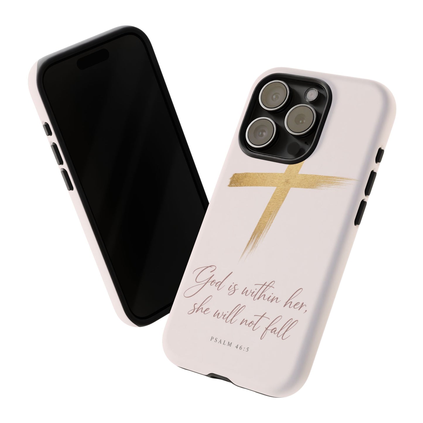 Psalm 46:5 God Is Within Her Christian Cross Phone Case Faith Gift