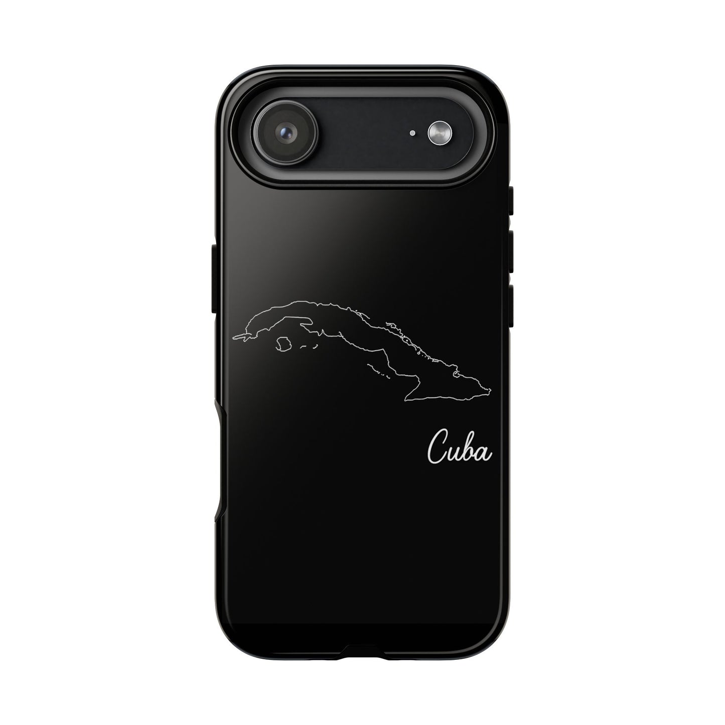 Cuba Outline Phone Case – Minimal Country Map Tough Case (iPhone, Samsung, Pixel)