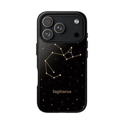 Sagittarius Zodiac Constellation Phone Case – Luxe Gold Celestial Cover