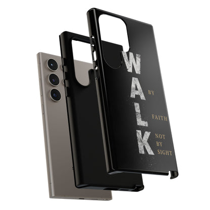 Walk by Faith Not by Sight Christian Phone Case Bible Verse Faith Cover