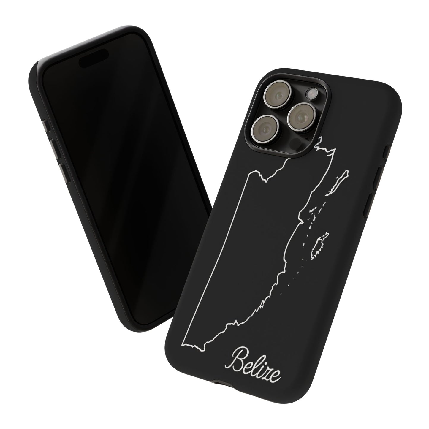 Belize Outline Phone Case – Minimal Country Map Tough Case (iPhone, Samsung, Pixel)