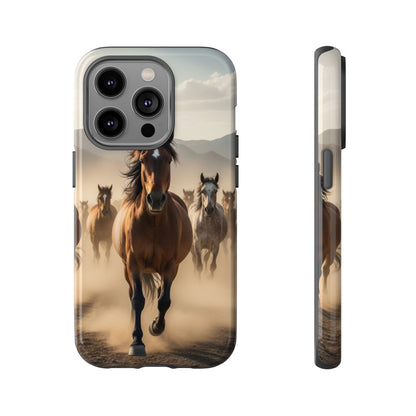 Running Horses Phone Case | Wild Mustang Herd Tough Protective Cover