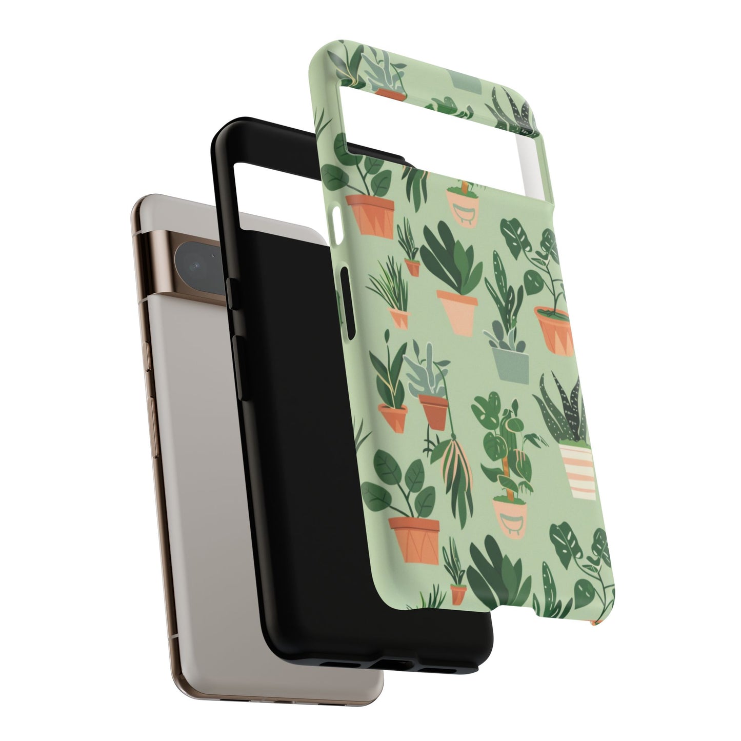 Plant Lover Phone Case | Cute Potted Plants Pattern | Botanical Aesthetic Tough Case