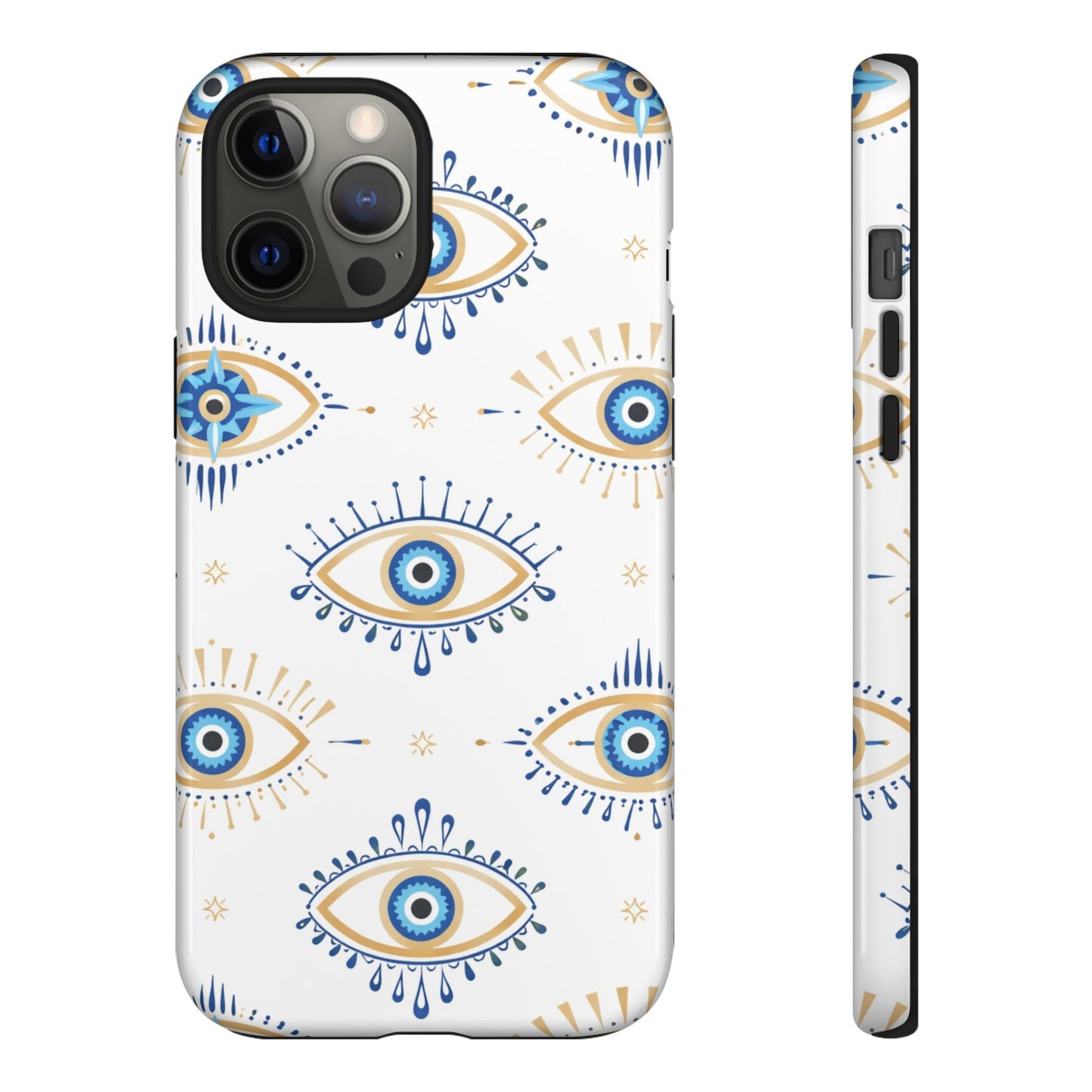 Blue Evil Eye Phone Case – Protective Slim Shockproof Cover for Iphone, Samsung Galaxy and Pixel