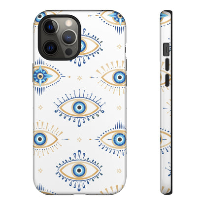 Blue Evil Eye Phone Case – Protective Slim Shockproof Cover for Iphone, Samsung Galaxy and Pixel