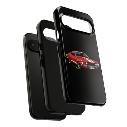 Red Muscle Car Phone Case – Classic Car Racing Tough Protective Case