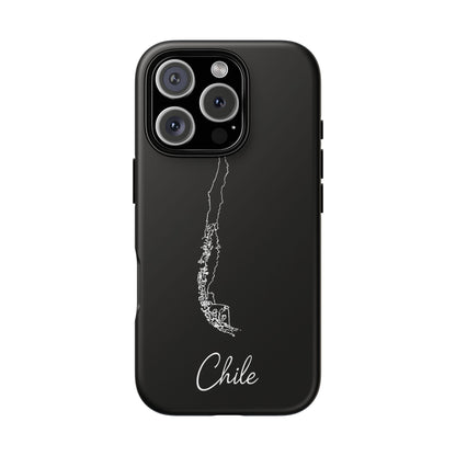 Chile Outline Phone Case – Minimal Country Map Tough Case (iPhone, Samsung, Pixel)