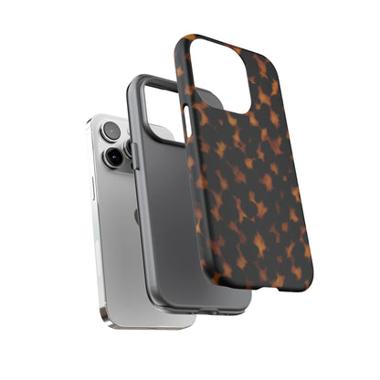 Tortoiseshell Pattern Tough Phone Case | Classic Leopard-Style Protective Cover