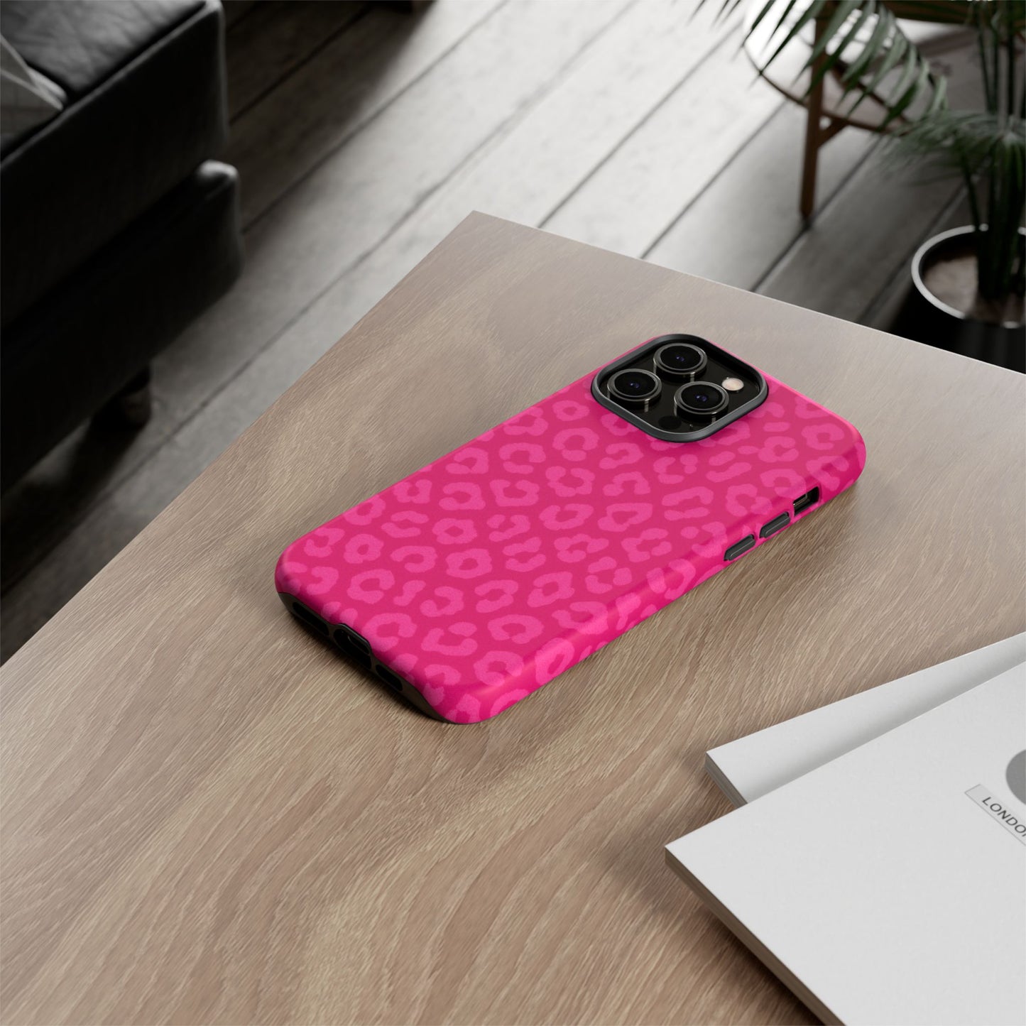 Hot Pink Leopard Phone Case – Bold Coquette Aesthetic Tough Case