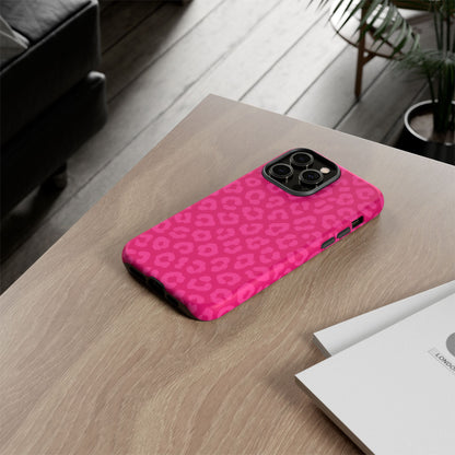 Hot Pink Leopard Phone Case – Bold Coquette Aesthetic Tough Case