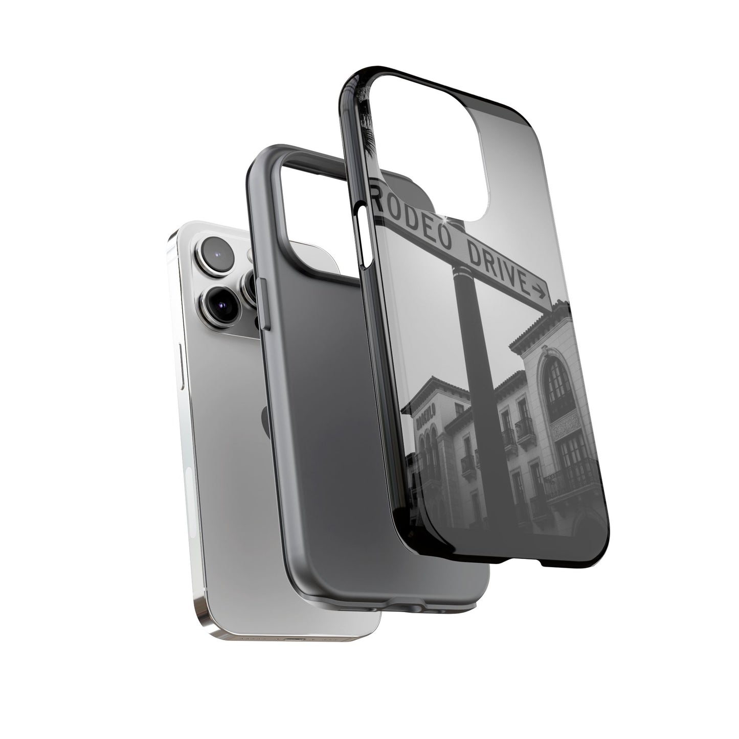 Rodeo Drive Phone Case | Los Angeles Aesthetic Black & White Photography | Luxury LA Street Tough Case for iPhone & Samsung
