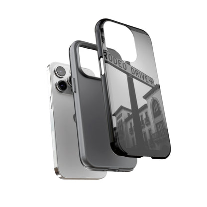 Rodeo Drive Phone Case | Los Angeles Aesthetic Black & White Photography | Luxury LA Street Tough Case for iPhone & Samsung