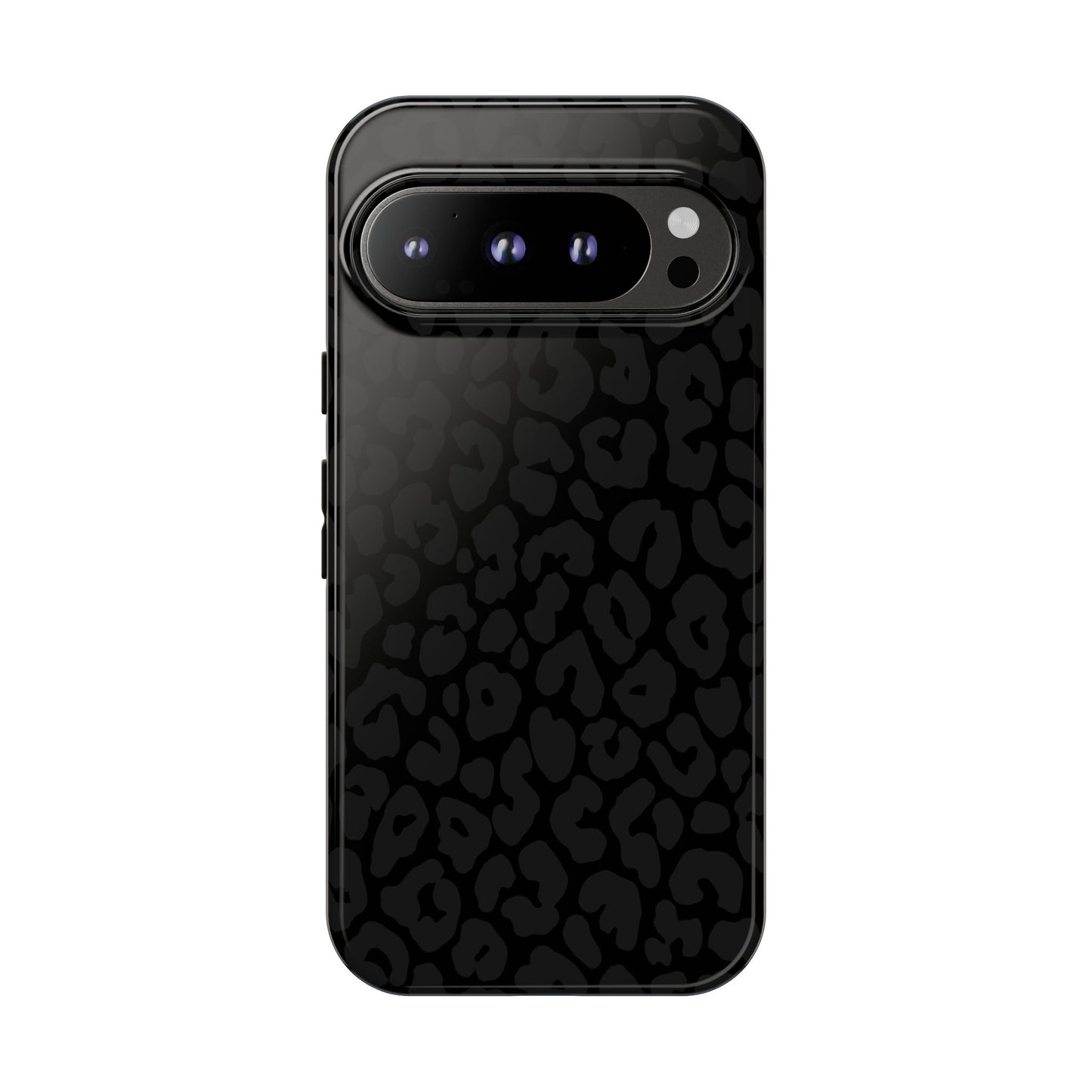 Black Leopard Phone Case | Black on Black Leopard Print Tough iPhone & Samsung Case | Matte or Glossy Protective Cover