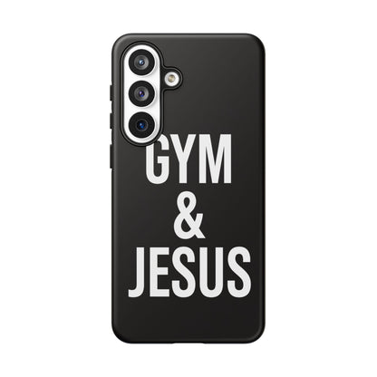 Gym & Jesus Phone Case Christian Faith Workout Gym Motivation Case