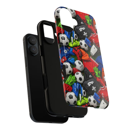 Soccer Ball Pattern Phone Case – Sports Fan Tough Protective Game Day Case