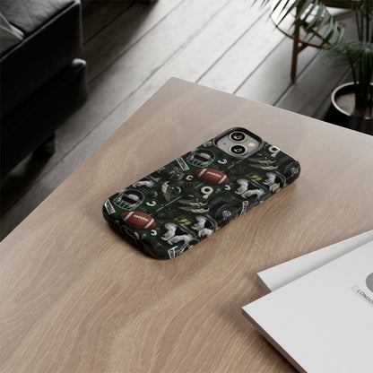 Football Pattern Phone Case – Sports Fan Tough Protective Game Day Case