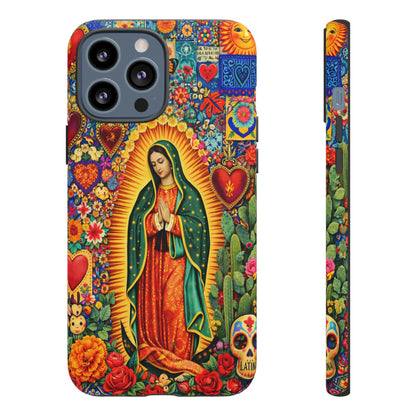 Virgin Mary Guadalupe Phone Case Mexican Folk Art Tough Cover iPhone Samsung