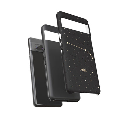 Aries Zodiac Constellation Phone Case – Luxe Gold Celestial Cover