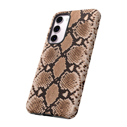 Snake Print Phone Case – Brown Python Pattern Slim Protective Cover for Iphone, Samsung Galaxy and Pixel