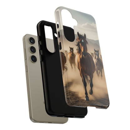 Running Horses Phone Case | Wild Mustang Herd Tough Protective Cover