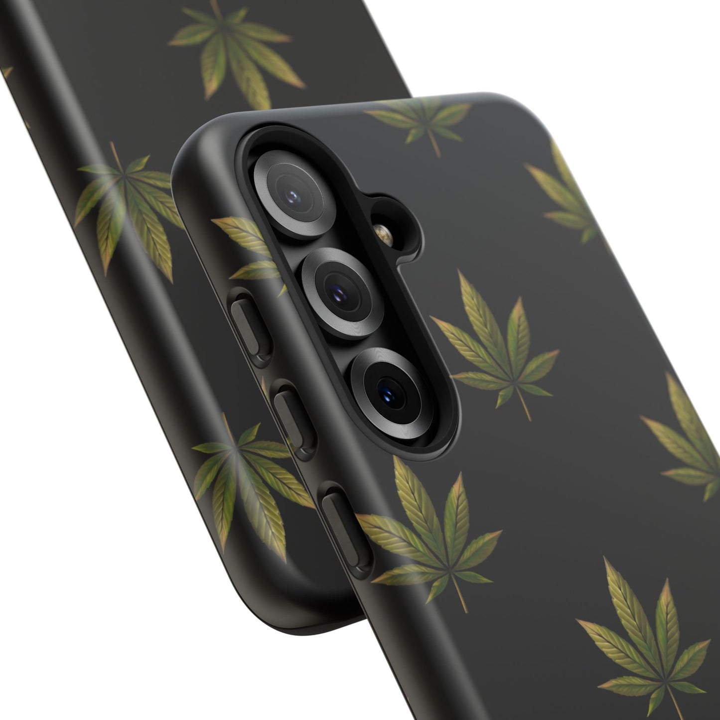 Cannabis Leaf Phone Case Green Weed Leaf Pattern Tough Protective Cover