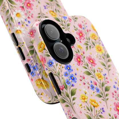 Wildflower Floral Phone Case Vintage Spring Meadow Tough Cover