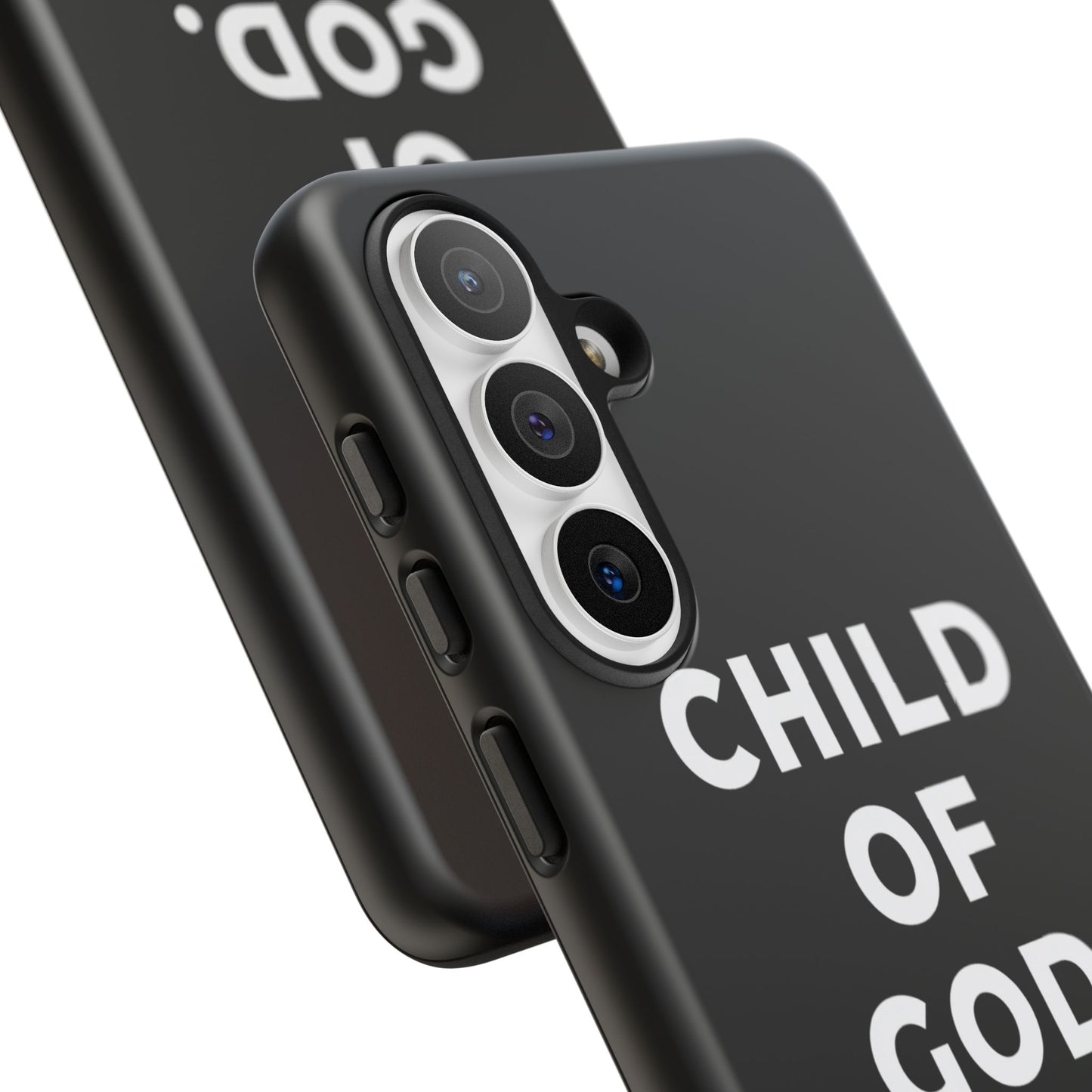 Child of God Phone Case Christian Black Aesthetic Cross Tough Cover