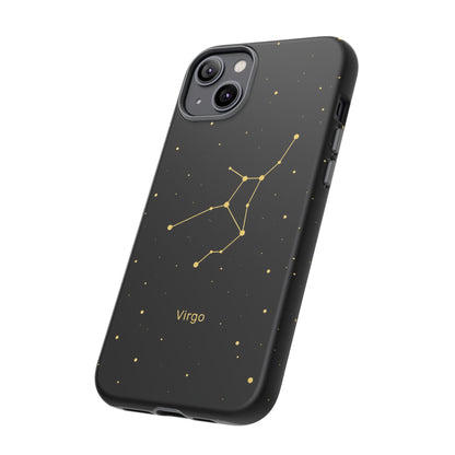 Virgo Zodiac Constellation Phone Case – Luxe Gold Celestial Cover