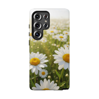 Daisy Phone Case – Floral Spring Field Tough Protective Case (iPhone, Samsung, Pixel)