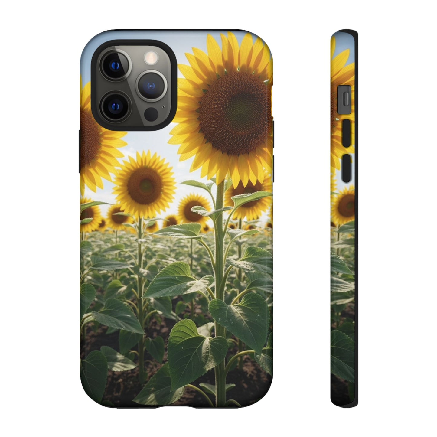 Sunflower Field Phone Case | Golden Hour Floral Aesthetic | Bright Summer Tough Case