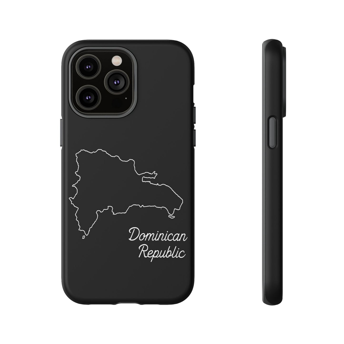Dominican Republic Outline Phone Case – Minimal Country Map Tough Case (iPhone, Samsung, Pixel)