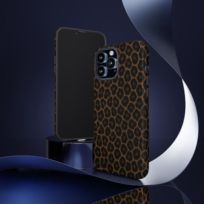 Brown Leopard Print Phone Case | Classic Animal Print Aesthetic Tough Protective Case