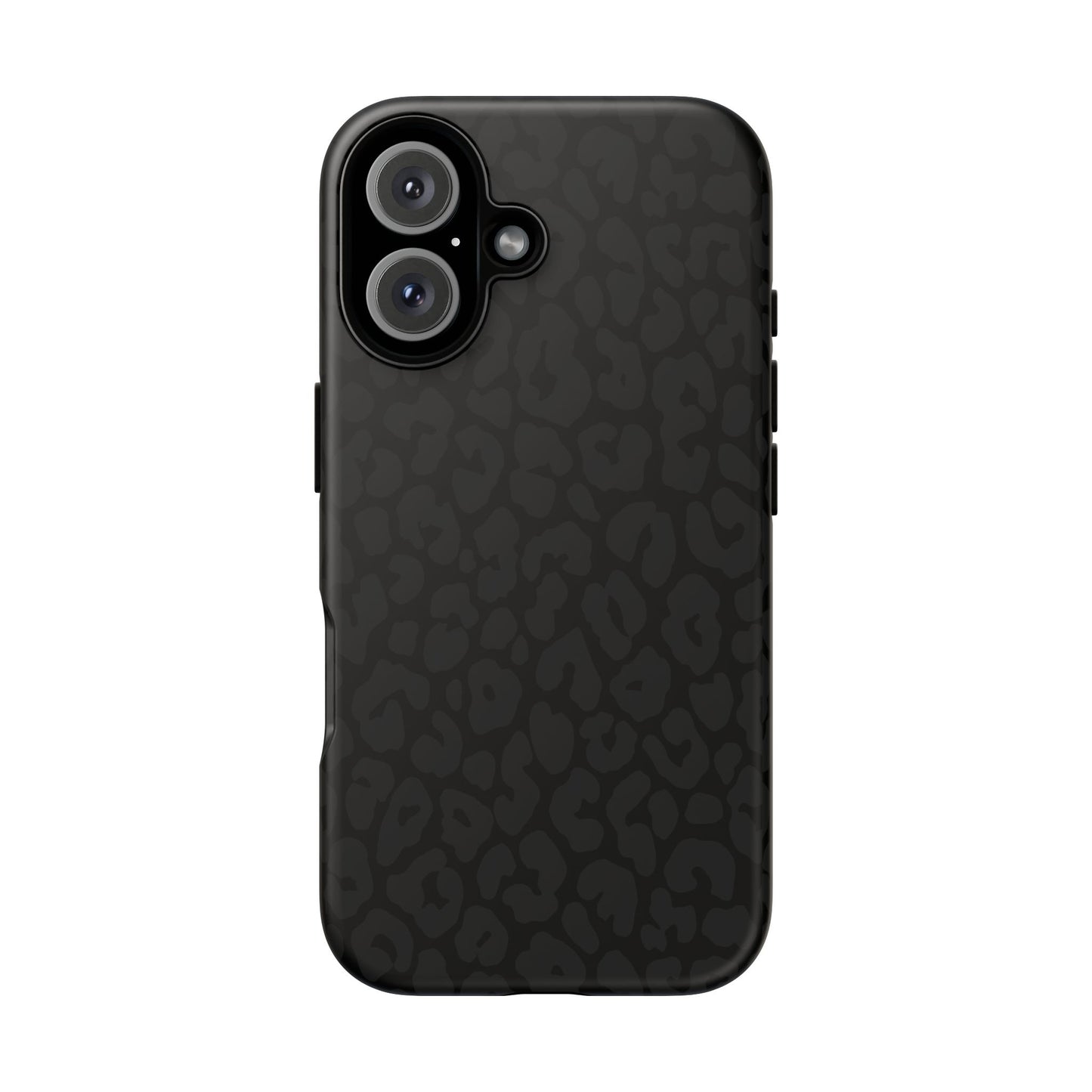 Black Leopard Phone Case | Black on Black Leopard Print Tough iPhone & Samsung Case | Matte or Glossy Protective Cover