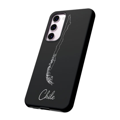Chile Outline Phone Case – Minimal Country Map Tough Case (iPhone, Samsung, Pixel)