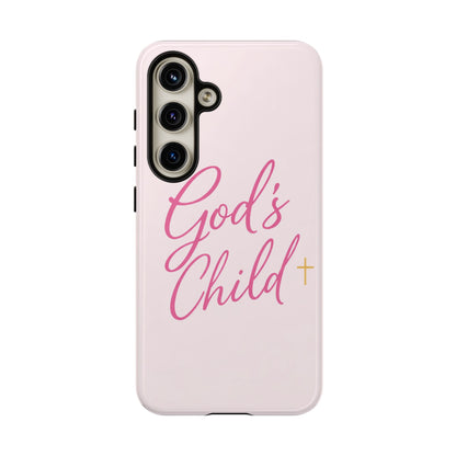 Gods Child Phone Case Christian Pink Aesthetic Tough iPhone Case