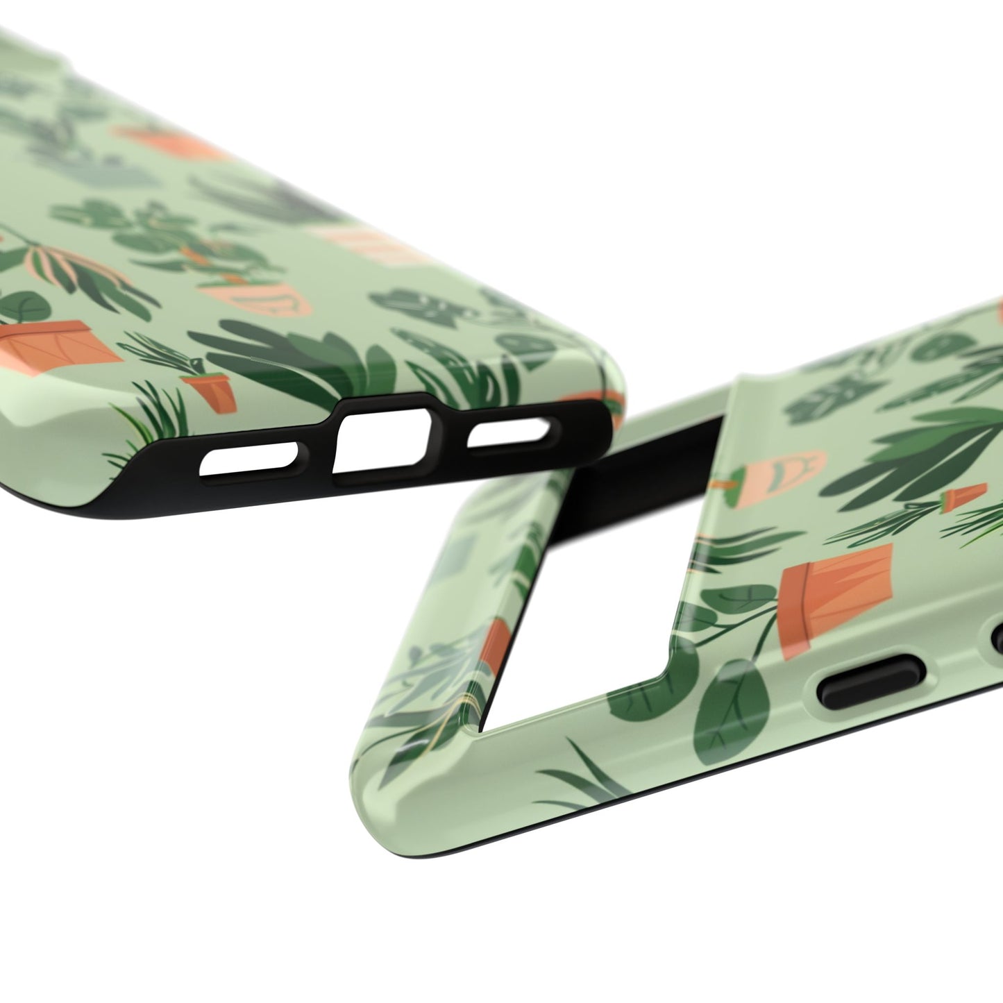 Plant Lover Phone Case | Cute Potted Plants Pattern | Botanical Aesthetic Tough Case