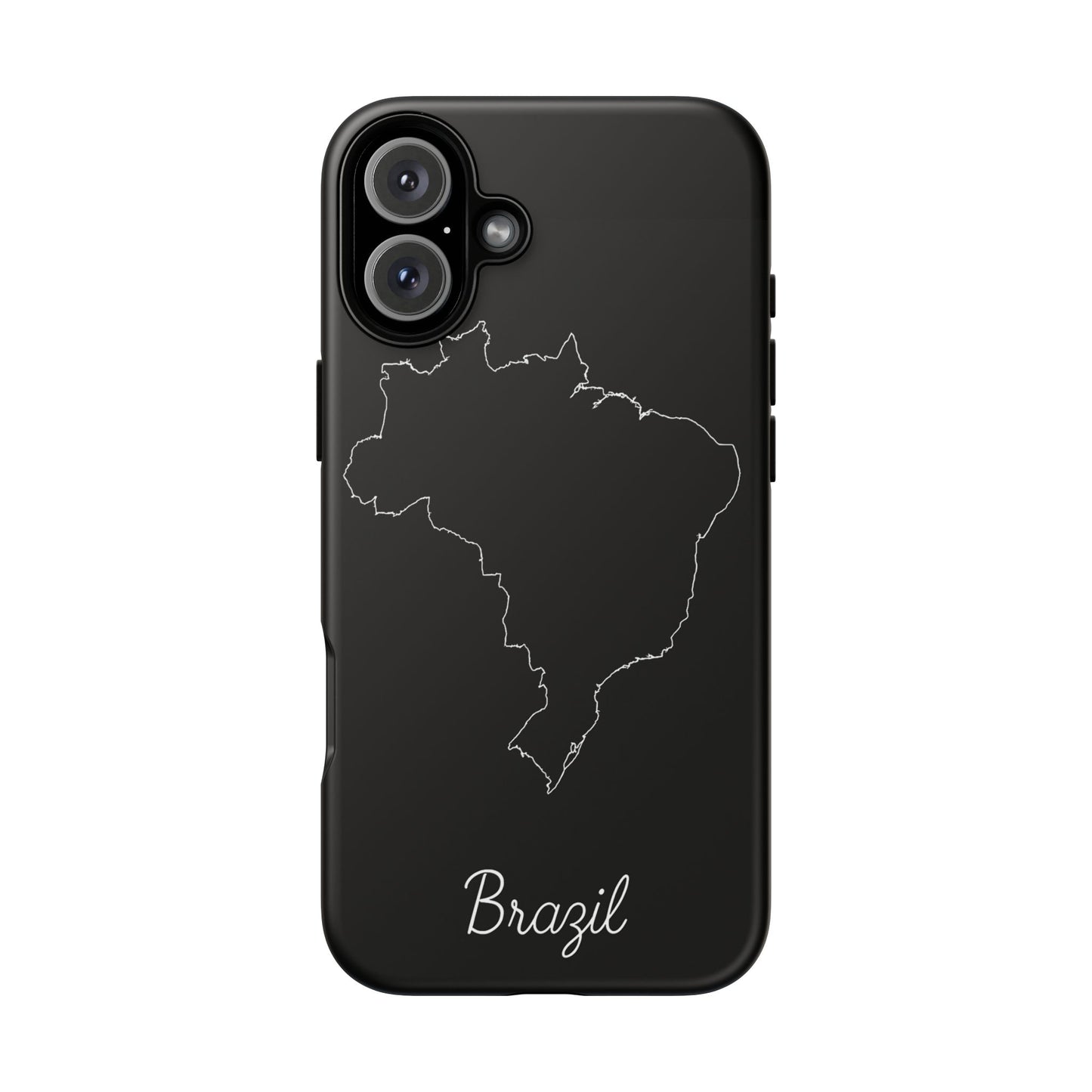 Brazil Outline Phone Case – Minimal Country Map Tough Case (iPhone, Samsung, Pixel)