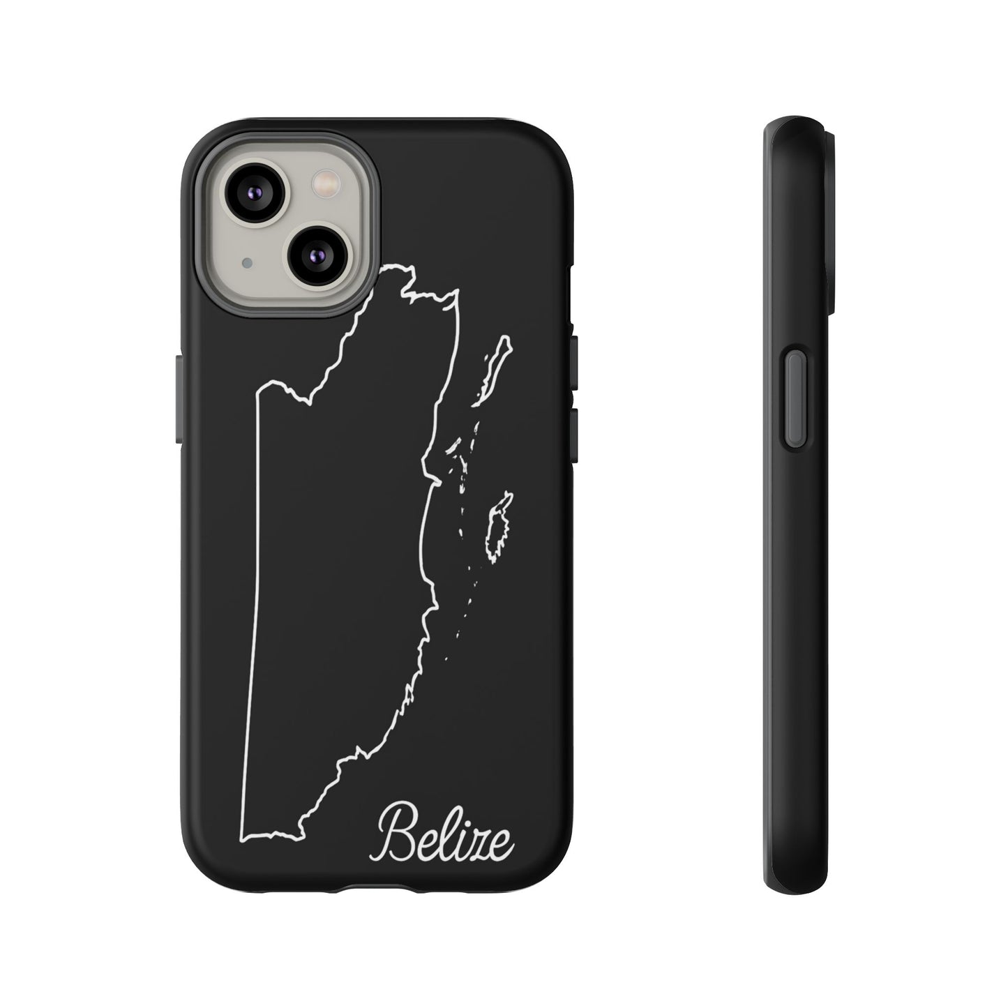Belize Outline Phone Case – Minimal Country Map Tough Case (iPhone, Samsung, Pixel)