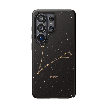 Pisces Zodiac Constellation Phone Case – Luxe Gold Celestial Cover