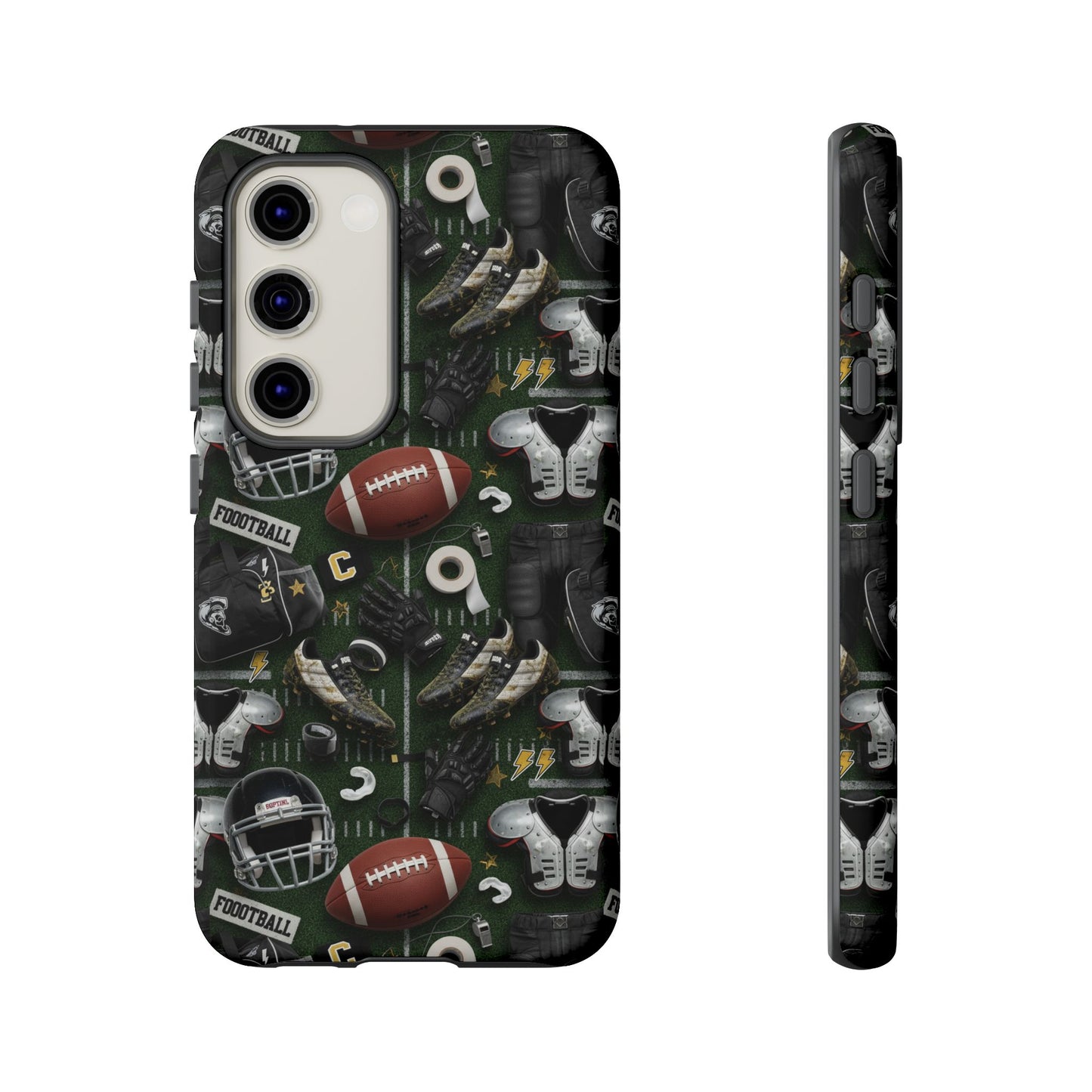 Football Pattern Phone Case – Sports Fan Tough Protective Game Day Case