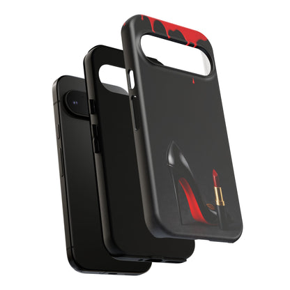 Dark Feminine Red Drip Phone Case – Gothic Glam Tough Cover