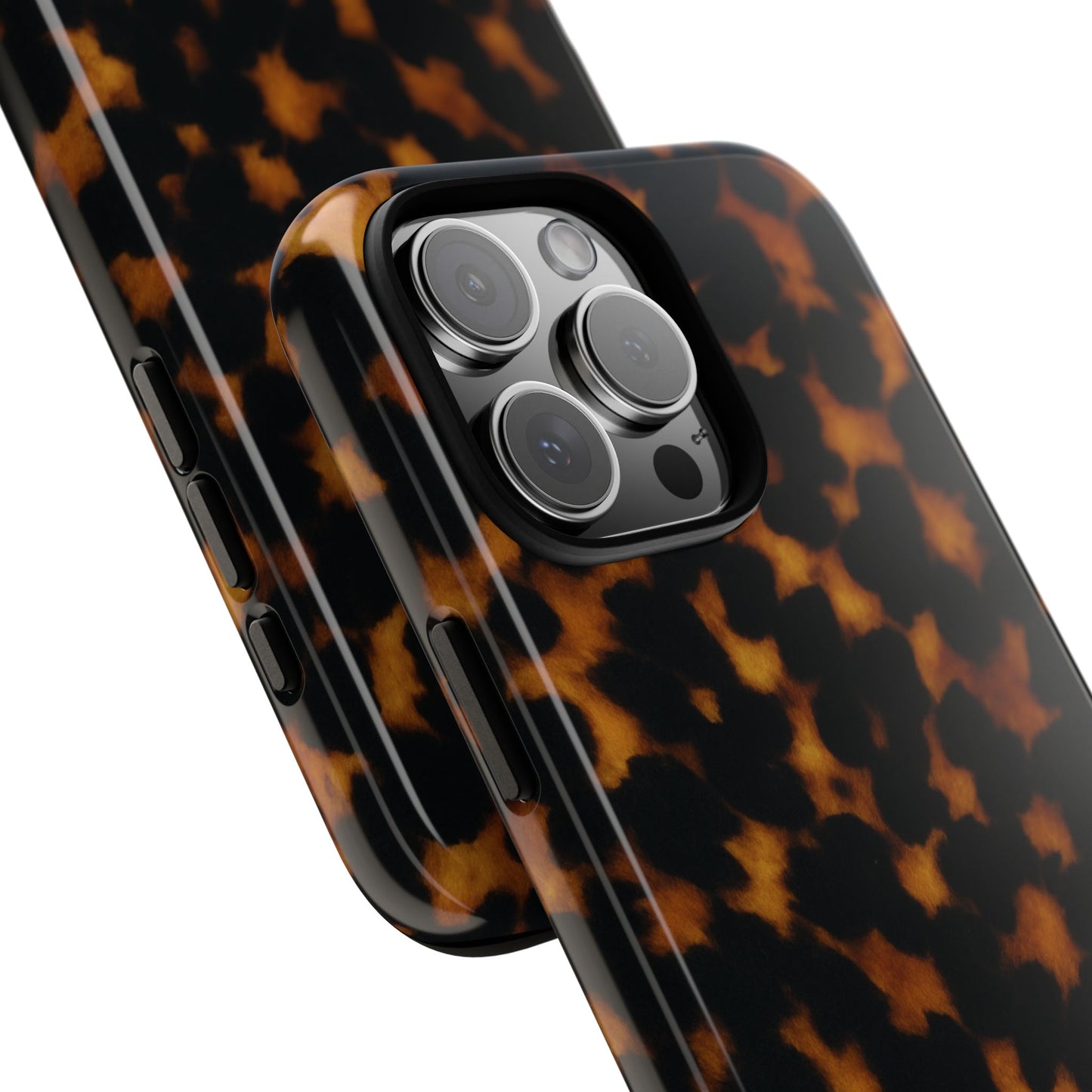 Tortoiseshell Pattern Tough Phone Case | Classic Leopard-Style Protective Cover