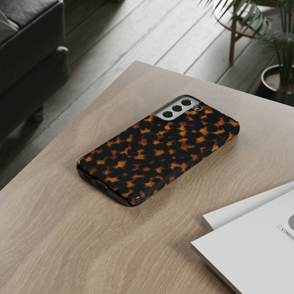 Tortoiseshell Pattern Tough Phone Case | Classic Leopard-Style Protective Cover
