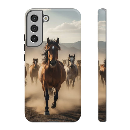 Running Horses Phone Case | Wild Mustang Herd Tough Protective Cover