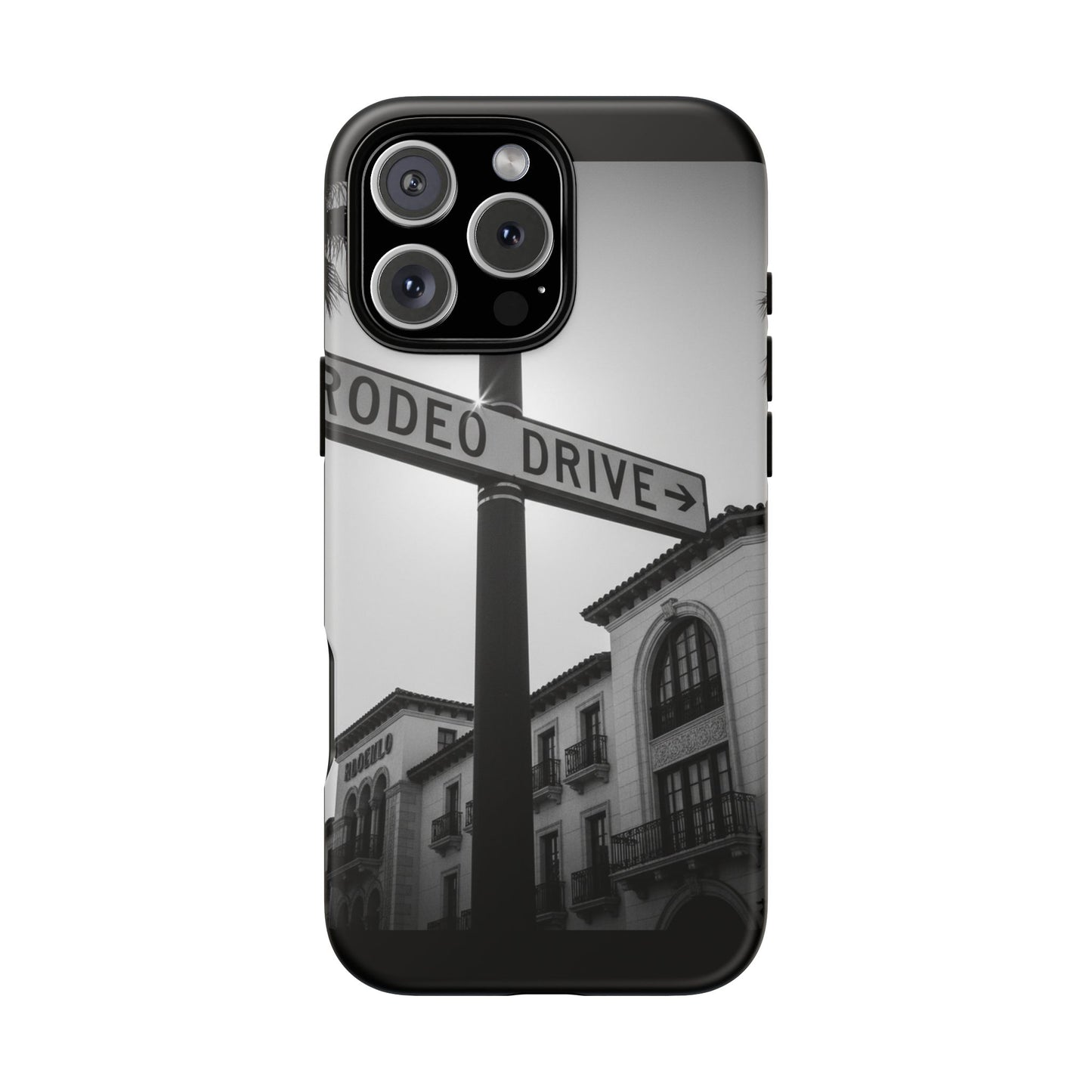 Rodeo Drive Phone Case | Los Angeles Aesthetic Black & White Photography | Luxury LA Street Tough Case for iPhone & Samsung