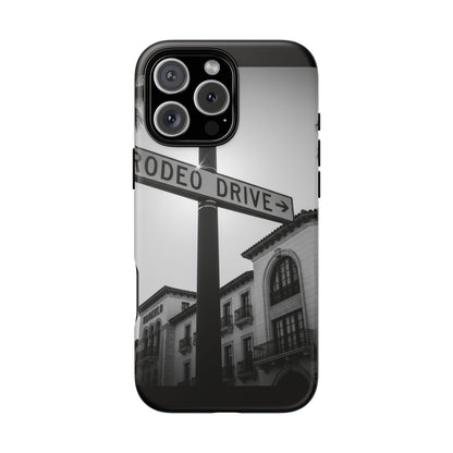Rodeo Drive Phone Case | Los Angeles Aesthetic Black & White Photography | Luxury LA Street Tough Case for iPhone & Samsung